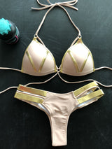 Gold Stamping Women Bikini Set Sexy Padded Women Swimsuit Push Up Bikini Swimwear